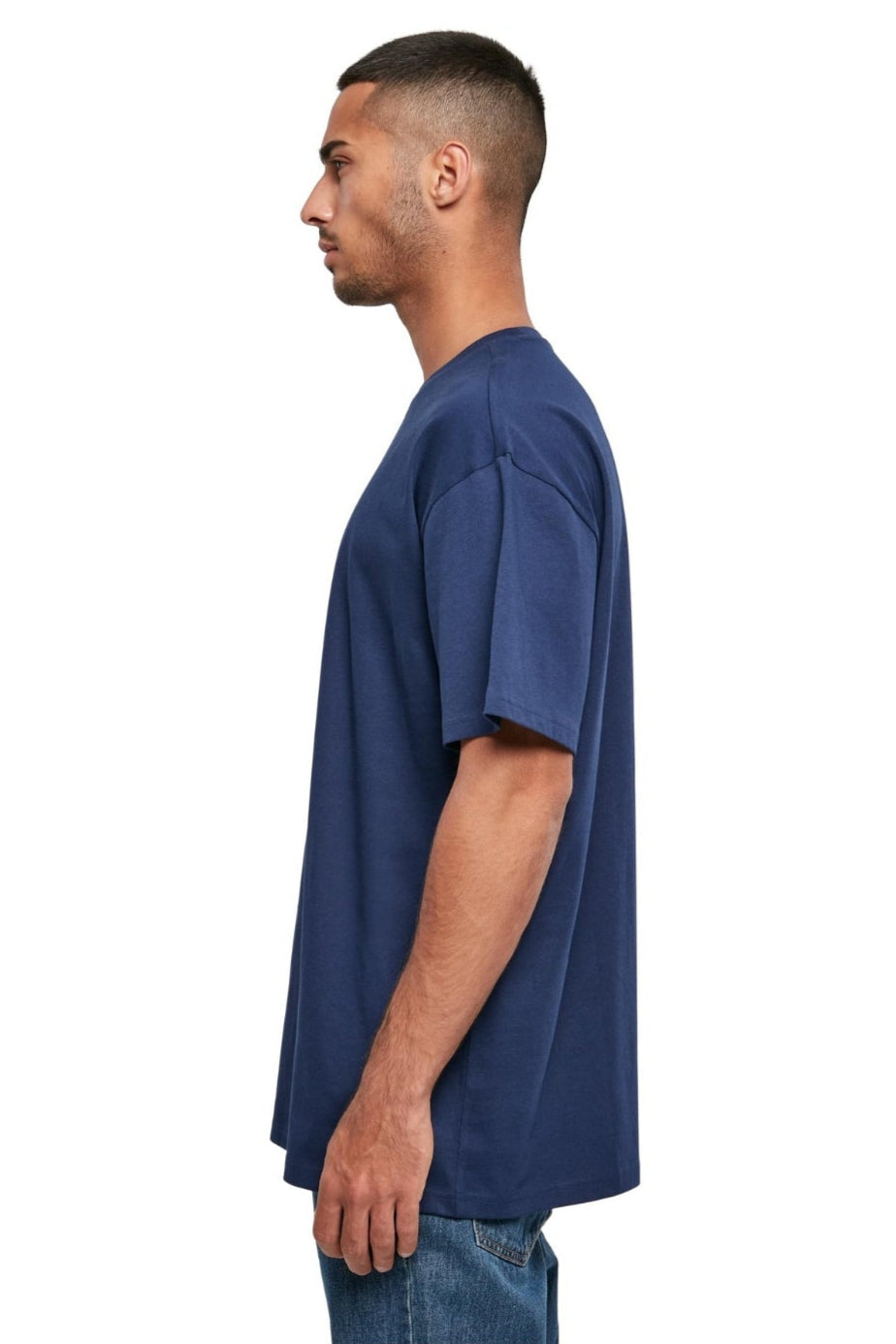 Pesado Oversized Camiseta - Azul Oscuro