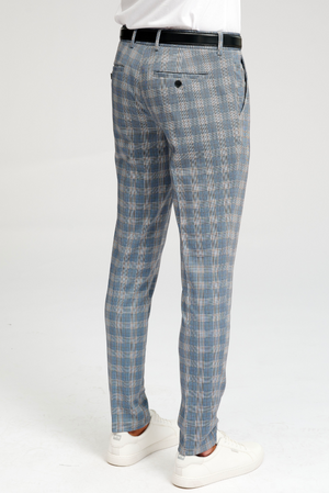 De origen Performance Pants - Blå Ternet (limitado)