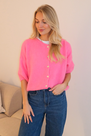 Punto Mary de manga corta - Rosa bebé