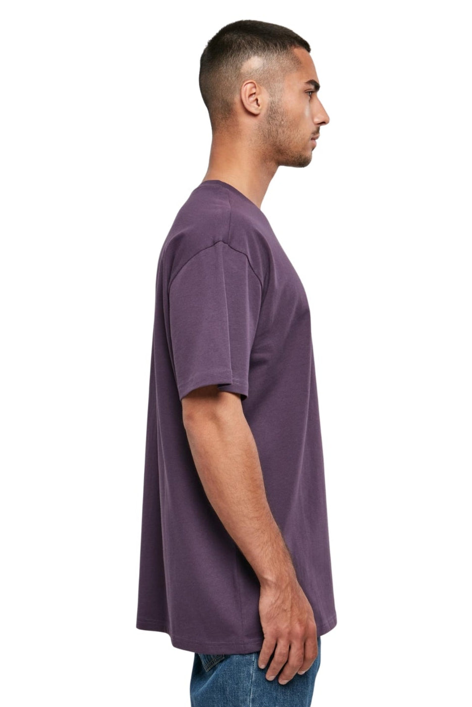 Pesado Oversized Camiseta - Noche morada