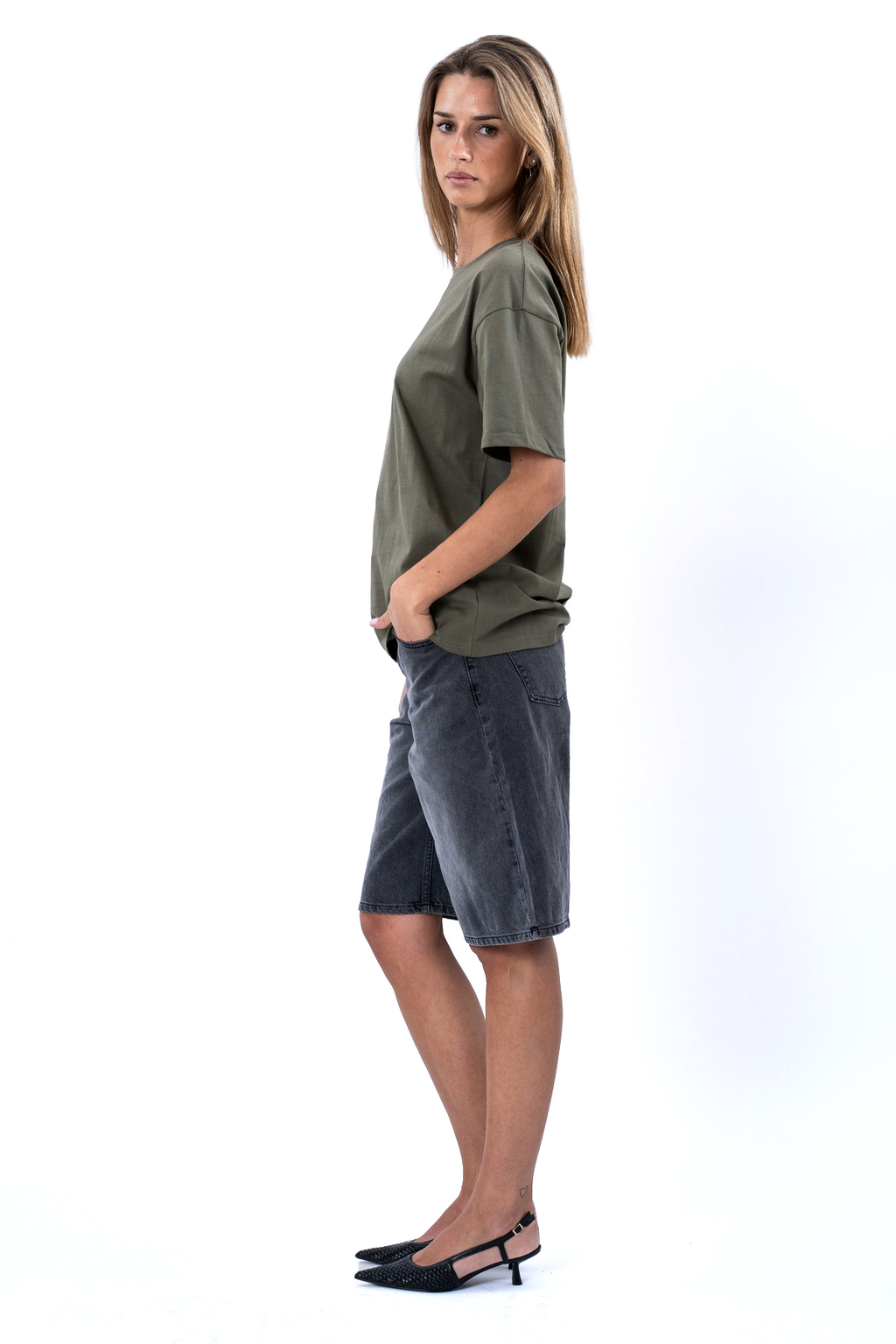 Camiseta Heavy Boxfit - Oliva
