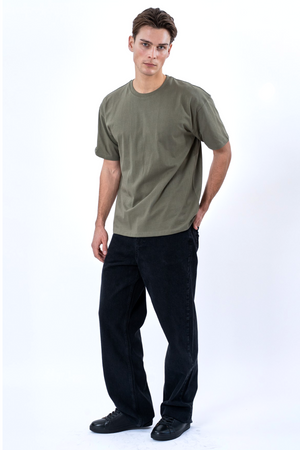 Camiseta boxy - Oliva