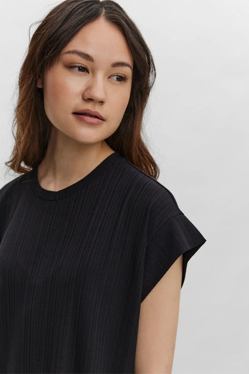 Phoenixy Cap Sleeve Calf Dress - Black