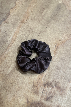 Satin Scrunchie - Dark Brown