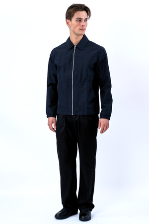 Chaqueta corta con cremallera - Azul marino