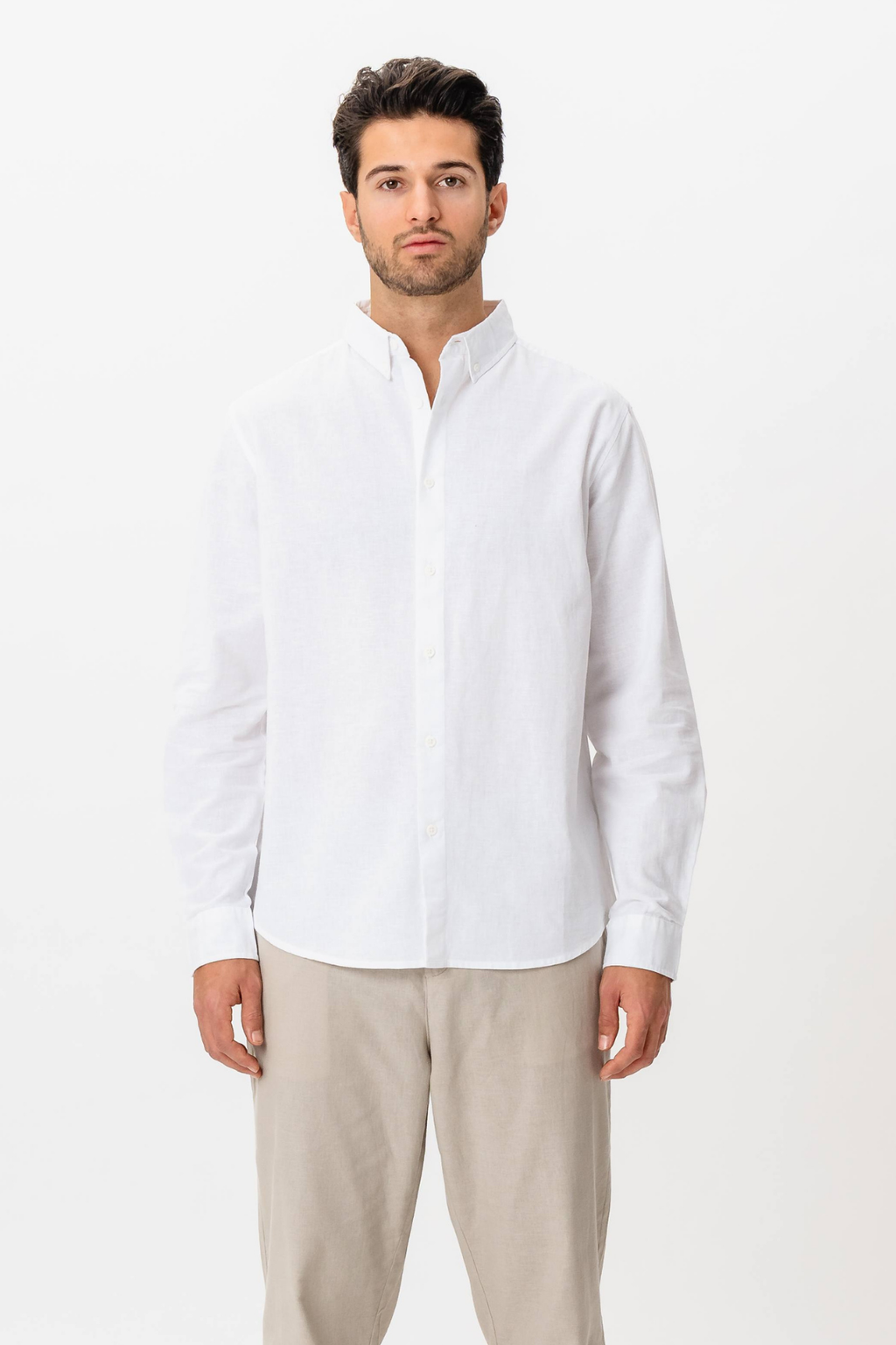 Camisa de lino - blanco
