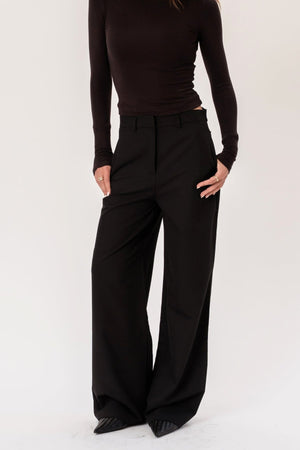 rosalía ancho Pants - Negro