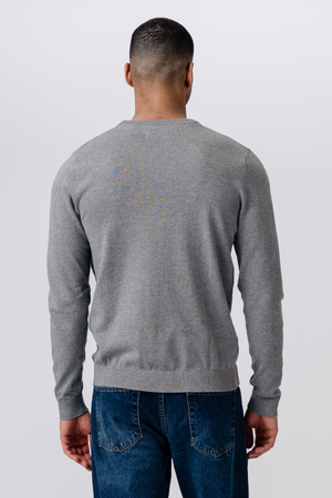 Jersey Cuello Redondo - Gris Melange