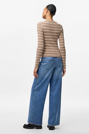 Mira New O-cuello de punto - Greige/Birch