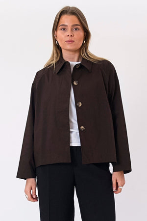 Chaqueta corta Mavis - Marrón oscuro