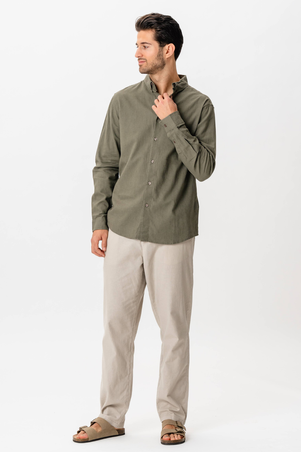 Camisa de lino - Ejército