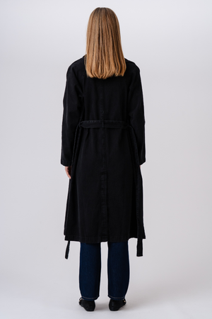 Denim Trenchcoat - Anthracite