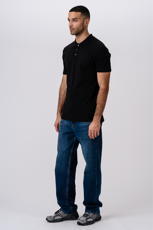 Muscle Polo Shirt - Black