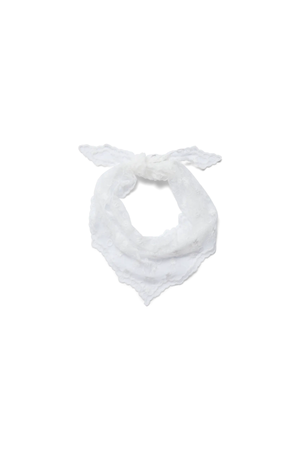 Bufanda Triangular De Encaje Silja - Blanco