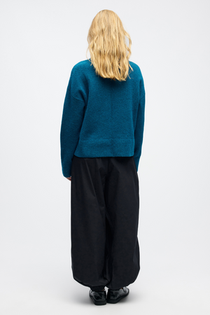 Juno O -cuello Knit - Legion Blue Melange