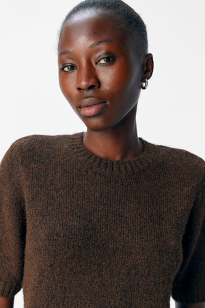 Aggia S/S Girlor de punto - Sell Brown