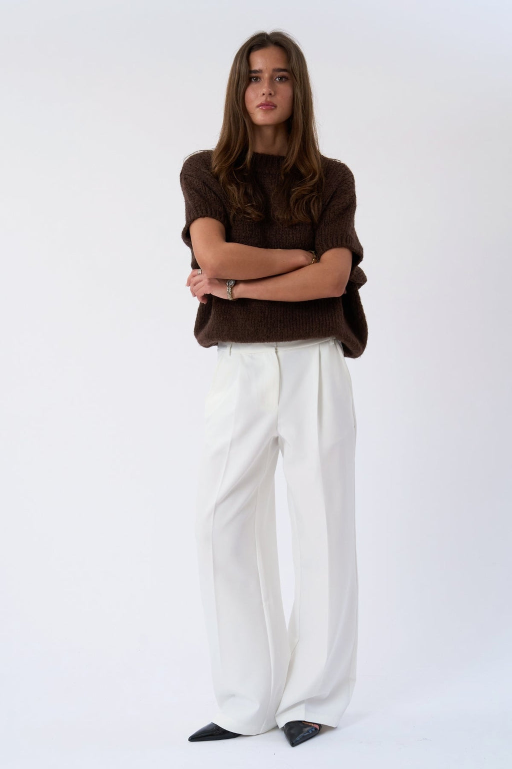 Jersey de manga corta Chloe - Chocolate