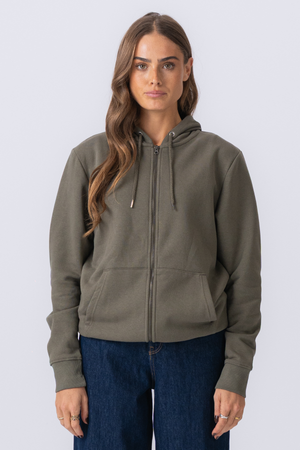 Sudadera con capucha zip - verde