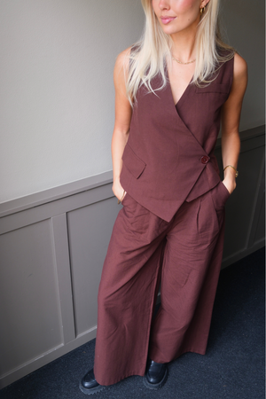 Melissa amplia Pants - Marrón