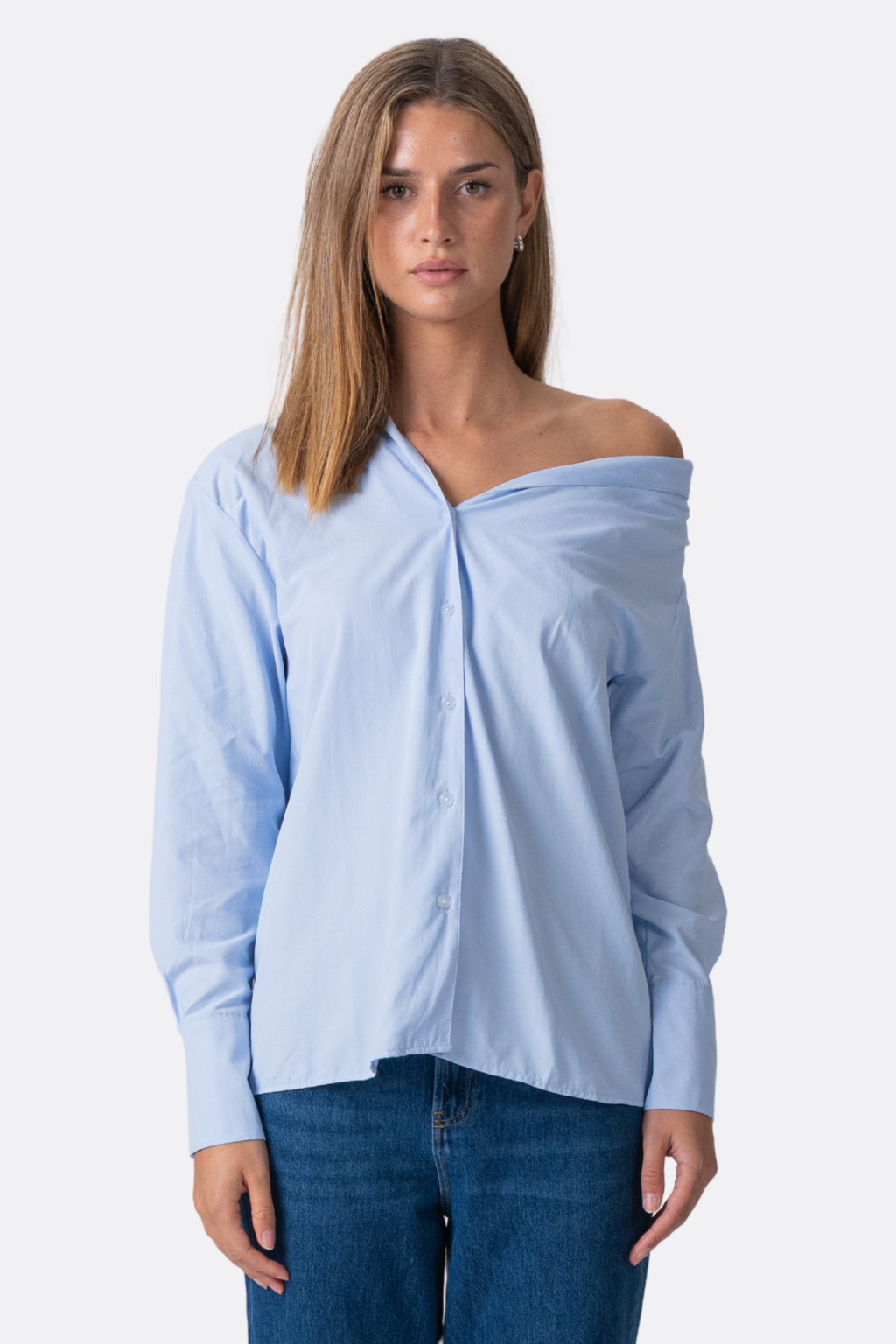 Serena Oversized Shirt - Light Blue