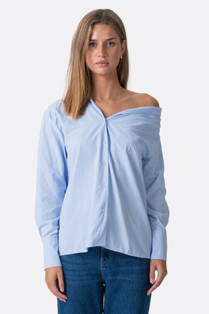 Serena Oversized Shirt - Light Blue