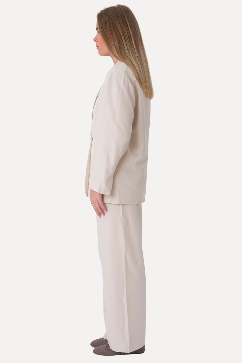 Blazer de gran tamaño - Beige