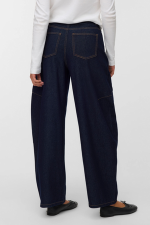 Vaqueros Kaitlin Wide Barrel - Denim azul oscuro