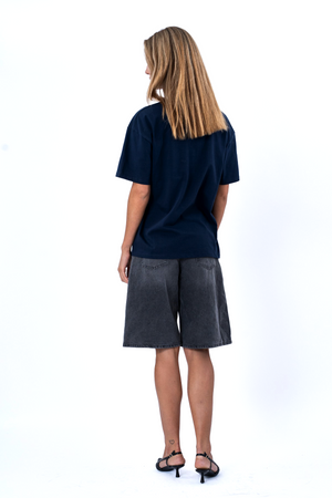 Camiseta Heavy Boxfit - Azul marino