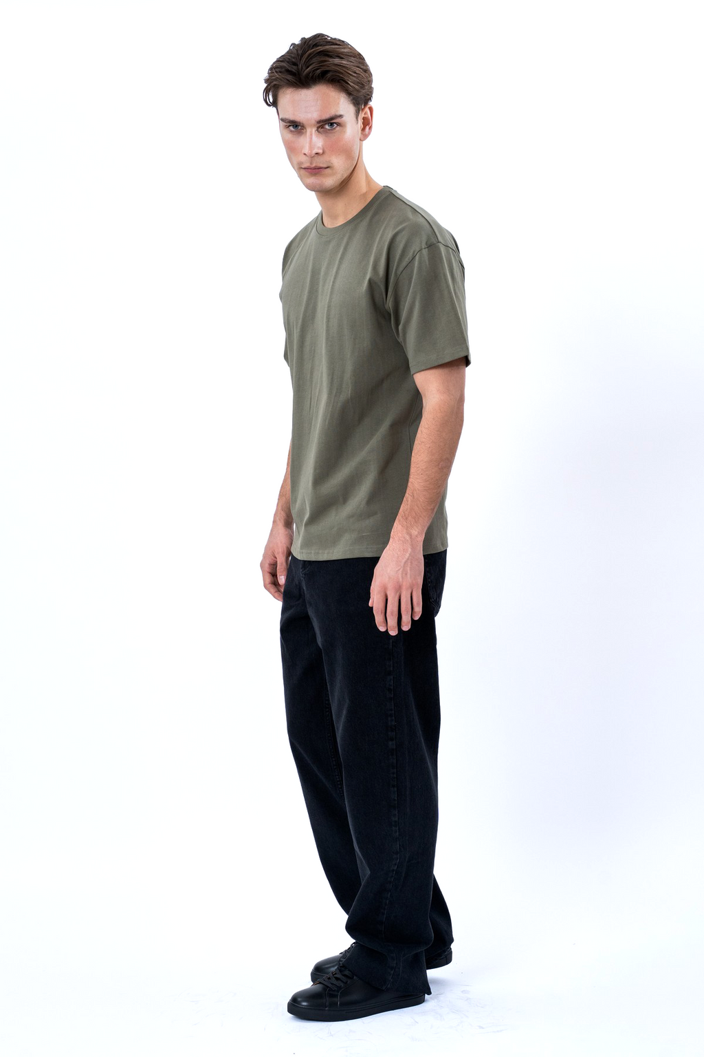 Camiseta boxy - Oliva