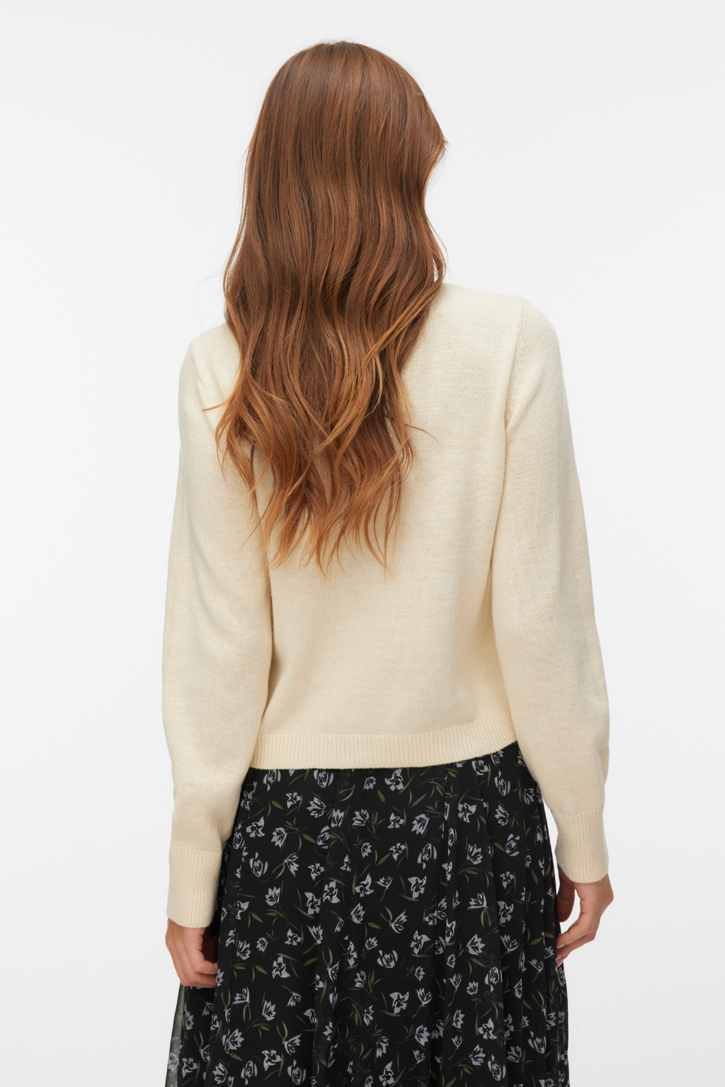 Cárdigan Camille con cuello redondo - Abedul