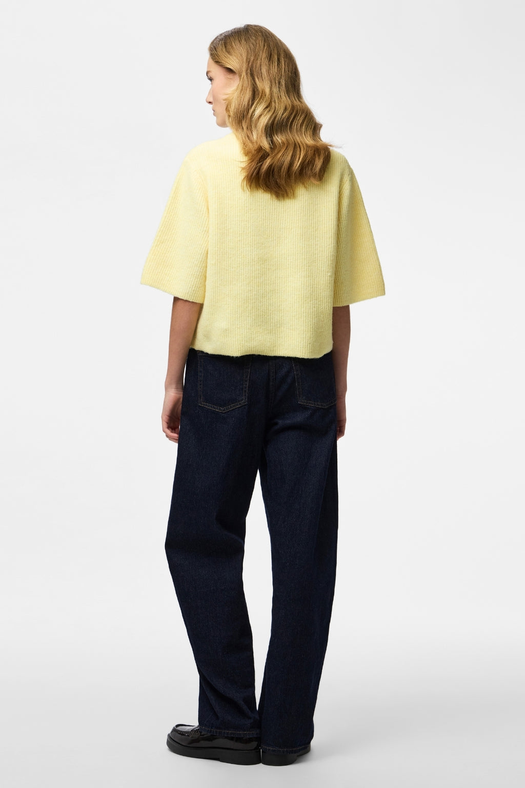 Cárdigan de punto con cuello redondo Silly - Pale Banana Melange