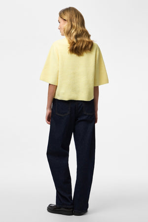 Cárdigan de punto con cuello redondo Silly - Pale Banana Melange