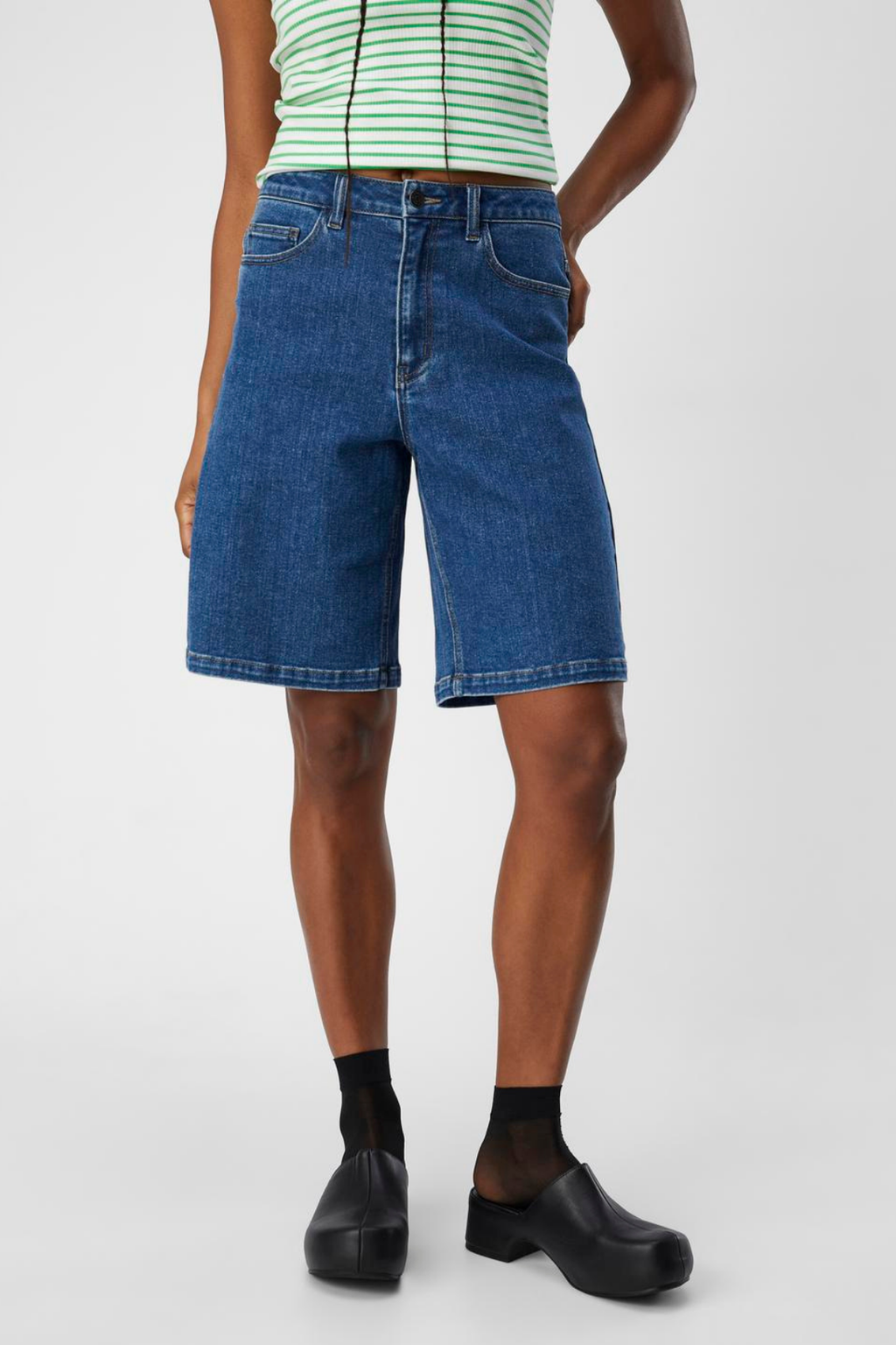 Denim de Carol Shorts - mezclilla azul medio