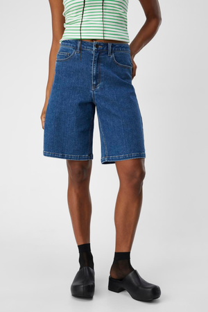 Denim de Carol Shorts - mezclilla azul medio