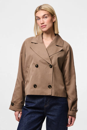 Gabardina Corta Scarlett - Lenteja Marrón