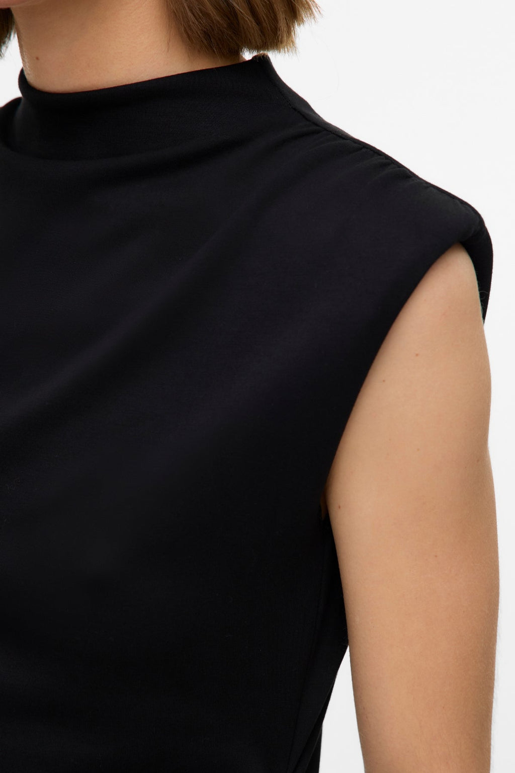 Nelli High Neck Short Dress - Black