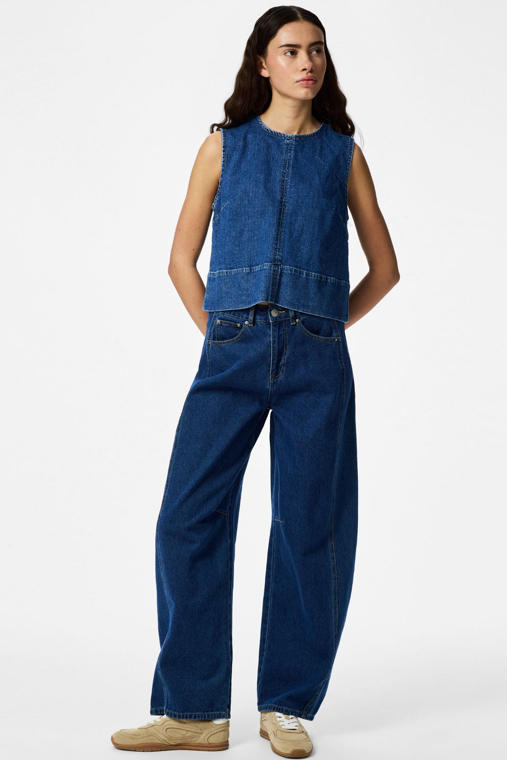 Top Denim Silke - Denim Azul Medio