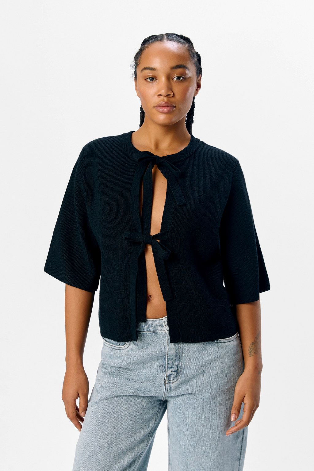 Julla Parvi 2/4 Knit Cardigan - Black