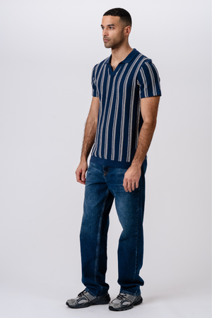 Repleta a rayas - Azul