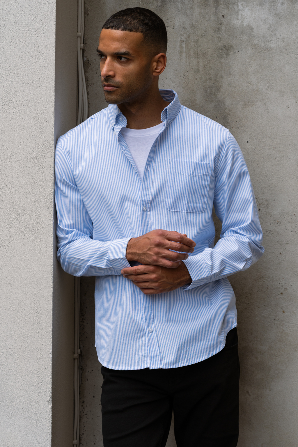 The Original Performance Camisa de Oxford - azul claro/blanco