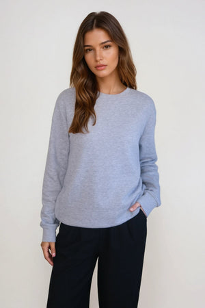 Essential Crewneck - Grey Melange