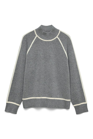 Jersey dorado con cuello alto - Gris medio W. Birch