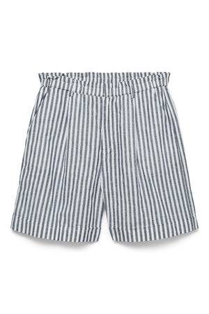 selma Shorts - Blazer azul marino a rayas-Blanco nieve