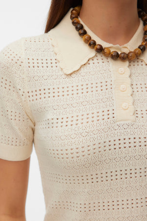 Limone Scallop Poloneck - Birch