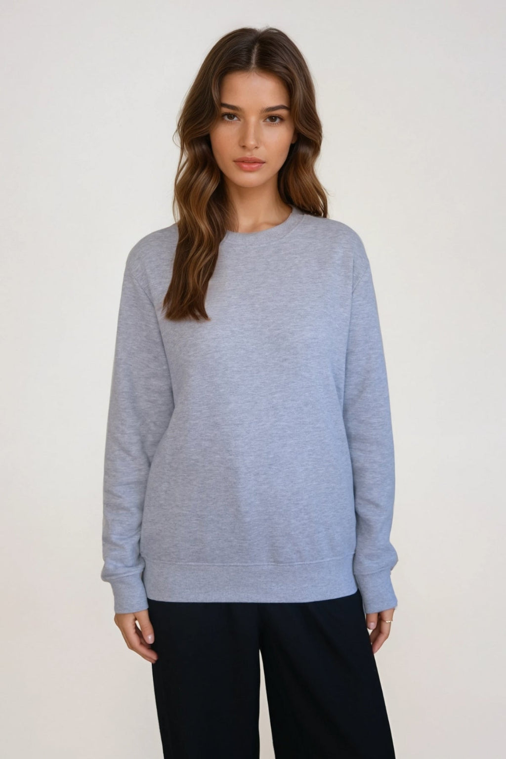 Essential Crewneck - Grey Melange