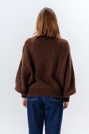 Emma Cable Knit - Chocolate