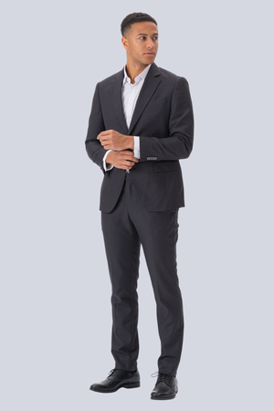 Premium Traje de un solo pecho (negro)