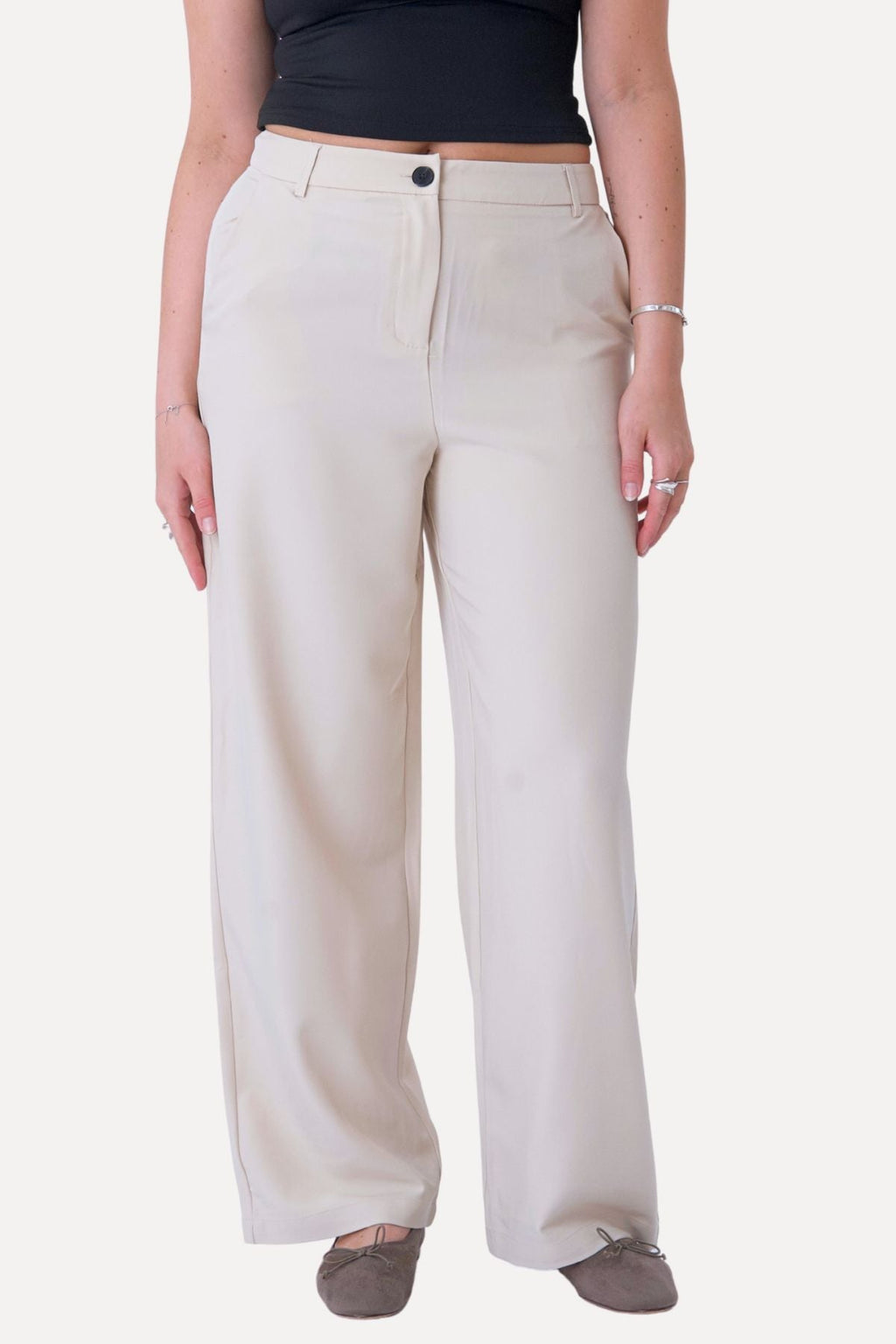 Pantalones clásicos de traje - beige