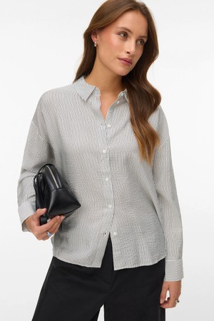 Kaja Ls Shirt -  Snow White Amanda Black