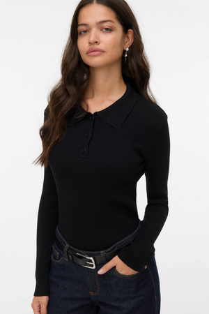 Silje Poloneck Pullover - Black